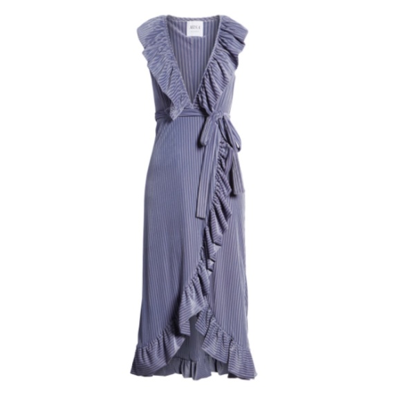 MISA Velvet Wrap Maxi Dress - Picture 9 of 9